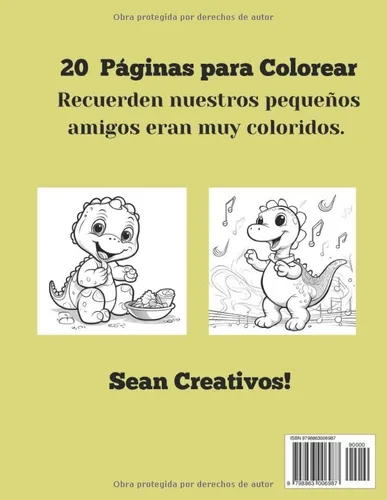 Vista 2 de Libro Para Colorear Pequeño Dino Brontosaurio (Edición En Español) (Spanish Edition)