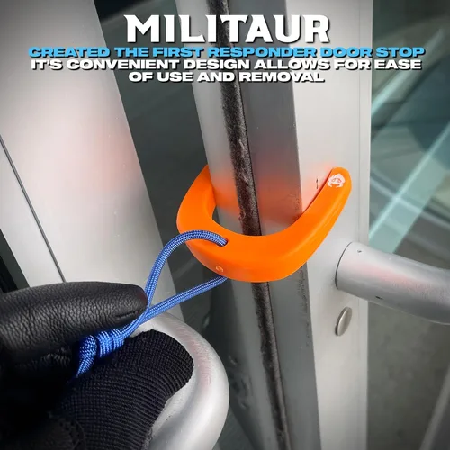 Vista 4 de First Responder - Tope de puerta / Jam Multi (paquete de 3) – Compatible con sistemas Molle, herramienta táctica para policía, EMS, EMT, bomberos