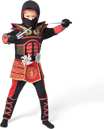 Vista 8 de Spooktacular Creations Disfraz de ninja escarlata para niño
