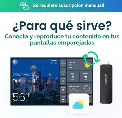 Vista 2 de OptiSigns OptiStick Reproductor de Señalización Digital - Basado en Android Stick 4K UHD HDMI, Quad Core, WiFi/Ethernet, Gestión Remota de Pantalla
