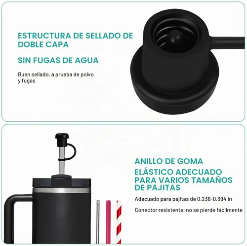 Vista 6 de Fundas para pajitas de ajuste universal 0.236-0.394 in, paquete