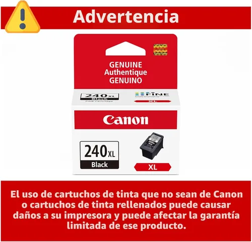 Vista 5 de Canon PG-240XL Cartucho de tinta negra, compatible con MG3620, MG3520, MG4220,MG3220 y MG2220