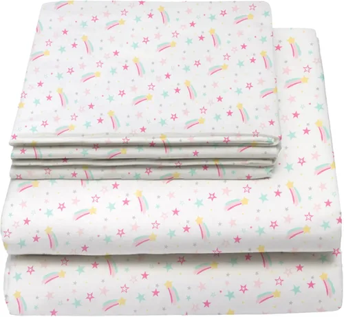 Vista 22 de Juego de sábanas tamaño individual para niños y niñas, sábanas para niños, linda sábana de cama, incluye sábana plana, ajustable y funda
