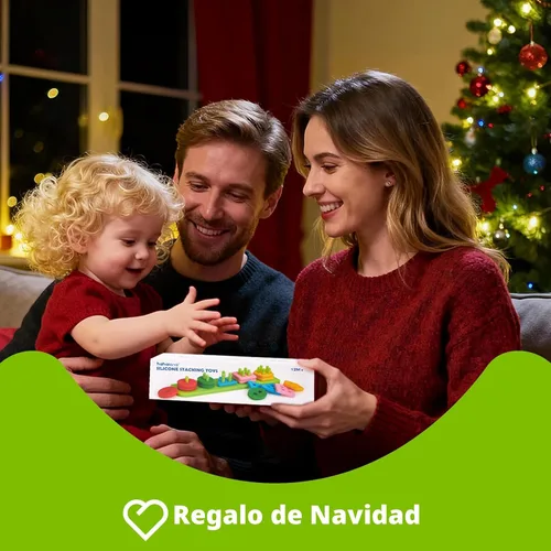 Vista 9 de hahaland Juguetes sensoriales Montessori para clasificar y apilar de silicona para niños de 1 a 3 años, bloques suaves texturizados para clasificar