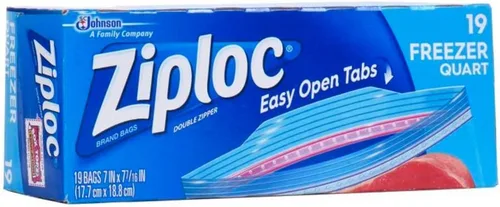 Vista 3 de Ziploc Bolsas para congelador, cuarto de galón, 19