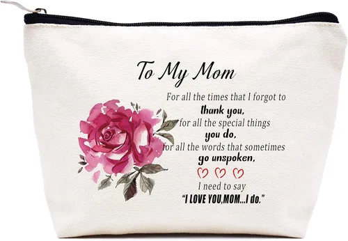 Vista 95 de LIBIHUA Bolsa de maquillaje para mujer, bolsa de cosméticos regalos para ella, bolsa de viaje femenina, Beige, 1 en mi era de Lacrosse Mom
