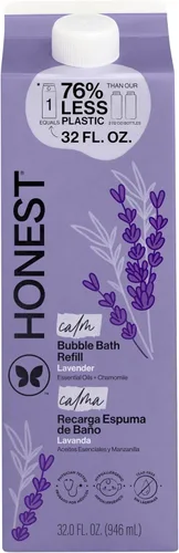 Vista 9 de The Honest Company Baño Espumoso de Burbujas, Suave para Bebé, De Origen Natural, Sin Lágrimas, Hipoalergénico, Nutrición de Almendra Dulce, 12 fl oz