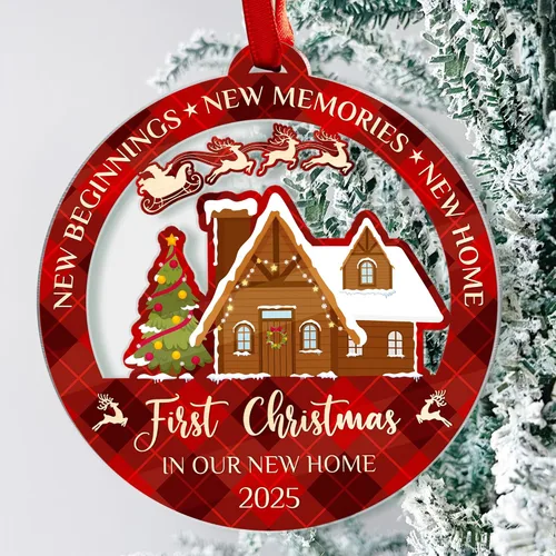 Vista 19 de Ornamento de Vidrio para el 50º Aniversario de Bodas – Elegante Decoración de Árbol de Navidad de Vidrio Transparente y Regalo Conmemorativo