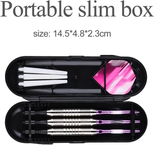 Vista 7 de Juego de puntas de plástico para dardos – 0.63 oz 0.74 oz colorido arco iris punta suave dardos 50 juntas tóricas antisueltas 6 ejes