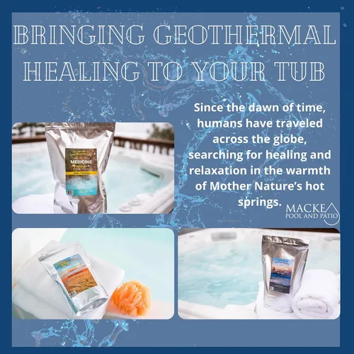 Vista 2 de Medicine Springs - Bañera de terapia mineral para la piel (2 remojos) Minerales del Mar Muerto, colección de remojo de aguas termales para curación