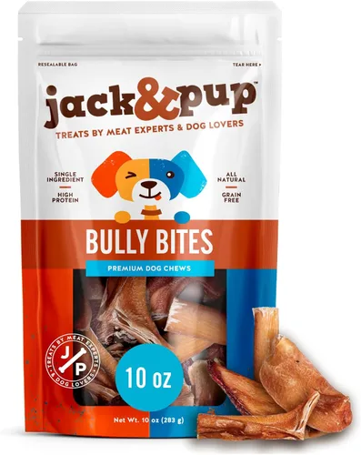 Vista 8 de Jack&Pup Palitos de carne de 3 a 5 pulgadas para perros pequeños, bolsa de 8 onzas, poco olor, palitos de larga duración para cachorros y perros