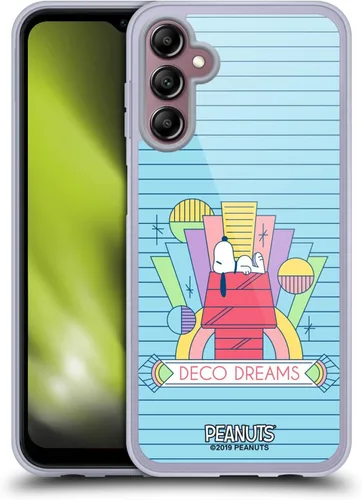 Vista 120 de Head Case Designs Snoopy Deco Dreams - Funda de gel con licencia oficial de Peanuts Blue Pattern [protección de grado militar] compatible con Google