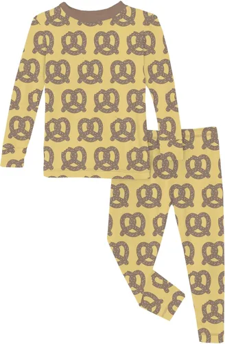 Vista 118 de KicKee Pants Conjunto de pijama de manga larga con estampado de piezas