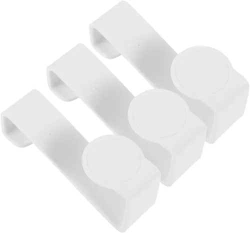 Vista 6 de Zerodeko 12 piezas multifuncionales con gancho en z para tanque de inodoro, arandelas de plástico, ganchos de plástico blanco, gancho para colgar