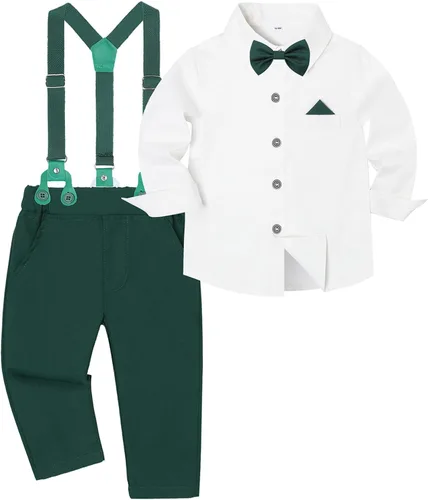 Vista 18 de SALNIER Conjunto formal de esmoquin para niños pequeños B-Negro