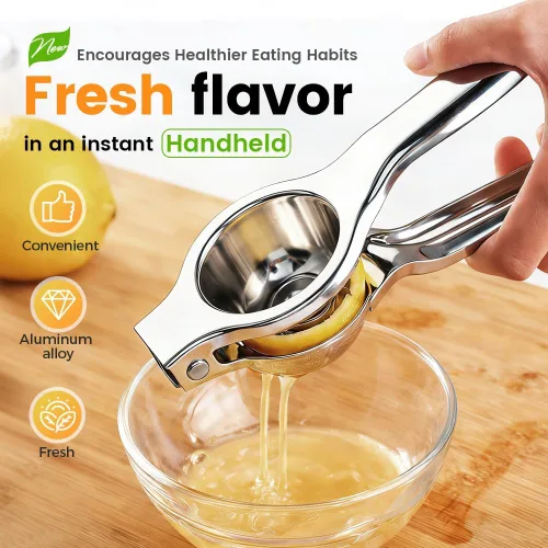 Vista 2 de Lemon Squeezer Stainless Steel Citrus Juicer, 2026 New Handheld Juicer for Home Use – Non-Slip Manual Citrus Juicer for Lemons, Oranges, and 1PC