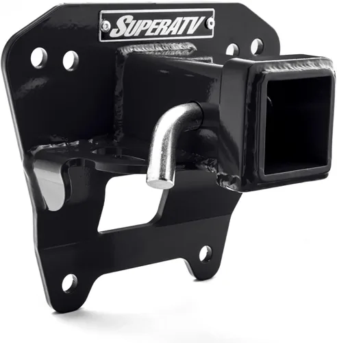 Vista 6 de Enganche del receptor trasero de 5 cm SuperATV para Polaris RZR XP 1000 / XP 4 1000 - 18 mm de enchufes Rojo Incluye pasador de aleta y pasador