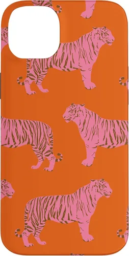 Vista 14 de Funda para iPhone 17 con diseño de tigre rosa y naranja