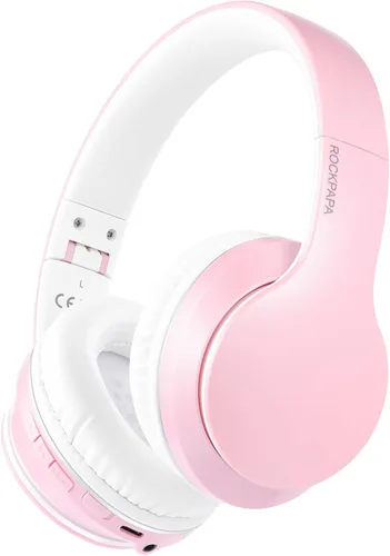 Vista 9 de rockpapa E7 Auriculares Inalámbricos Bluetooth Sobre la Oreja con Micrófono, Auriculares Plegables con Cable/Inalámbricos con Micrófono para Niños