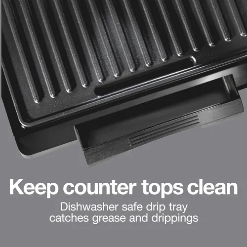 Vista 7 de Prensa y parrilla PS PANINI 70 sq. in. Cooking Surface Easy-Clean PFAS-Free Nonstick Grids Compact Upright Storage Indicator Lights Black