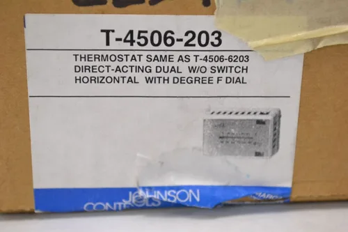 Vista 7 de Johnson Controls T-4506-203 Termostato de doble temperatura sin interruptor de indexación, acción directa, montaje horizontal
