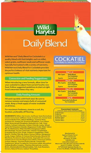 Vista 2 de Daily Blend Bird Nutrition, 2 libras, paquete de 2, naranja, 32 onzas