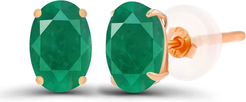 Vista 12 de Aretes ovalados de plata de ley 925 maciza chapados en oro de 0.236 x 0.157 pulgadas con piedra natal genuina para mujer Aretes de tuerca Amatista