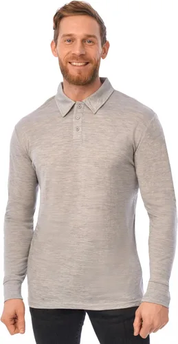 Vista 30 de 100% Merino Wool Polo Shirt Men - Short & Long Sleeve Shirt Base Later Negro