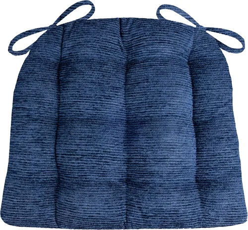 Vista 19 de Barnett Home Decor Cojines para silla de comedor Brisbane plateado gris con lazos - Tamaño mediano 16.5 x 18 Almohadilla para silla - Relleno