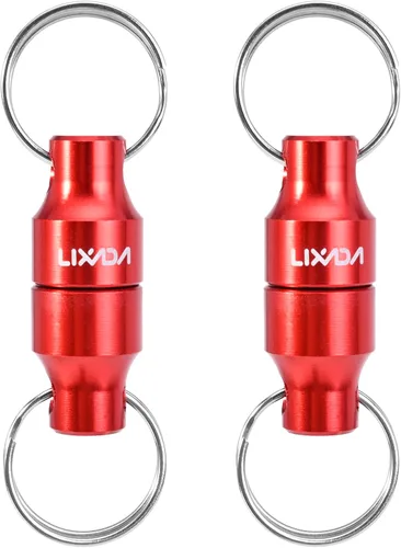 Vista 10 de LIXADA Soporte de liberación de red magnética para pesca Zinger Retractores de red de pesca con mosca, clip magnético, conector de red de aterrizaje