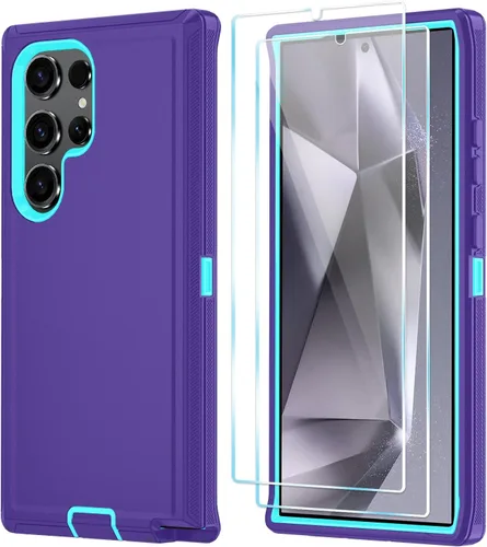 Vista 20 de ONOLA Funda compatible con Samsung Galaxy S24 Ultra con protector de pantalla HD, resistente a los golpes y a las caídas, funda de 3 capas