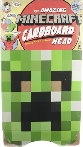 Vista 2 de JINX Máscara de disfraz de cabeza de enredadera de Minecraft, Verde
