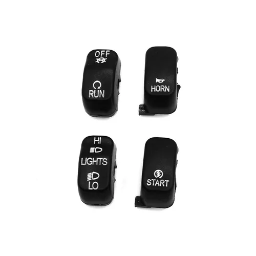 Vista 3 de Para Harley Touring Street/Electra Glide FLHT FLHTC FLHX 1996-2013 motocicleta 10 piezas interruptor de control manual tapas de los botones