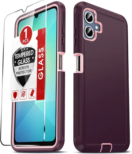 Vista 28 de LeYi Funda compatible con Samsumg Galaxy A05 4G: Galaxy A05 4G con resistente a los golpes, 3 en 1 de cuerpo completo, protección resistente