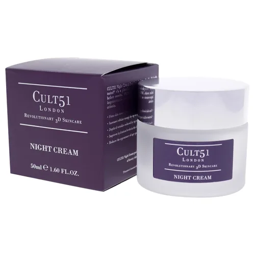 Vista 4 de Cult51 Crema de noche - Hidratante intensamente hidratante - Previene y reduce los signos de envejecimiento y arrugas visibles - Experimenta una