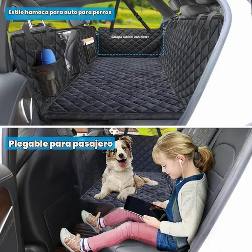Vista 5 de URPOWER Extensor de asiento trasero para perros, funda de asiento de coche Todo negro