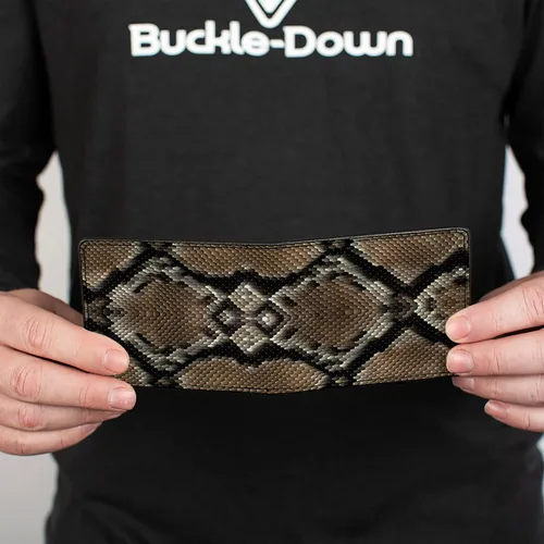 Vista 4 de Buckle-Down Billetera plegable PU para hombre, piel de serpiente, 1, multicolor, 4.0" x 3.5", Varios