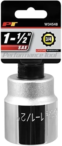 Vista 29 de Performance Tool W34560 Dado Estándar SAE de 12 Puntos de 3/4 Pulgadas de Impulsor, 1-7/8 Pulgadas