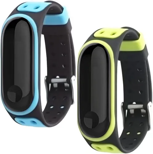 Vista 7 de Compatible con Xiaomi Mi Band 7 Band, Mi Band 6 Correa de repuesto de silicona