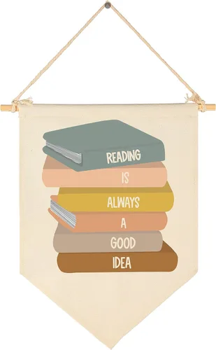 Vista 18 de Letrero de pared para aula, regalo para profesores, decoración inspiradora de vuelta a la escuela, bandera de pared con texto en inglés "Let's Root