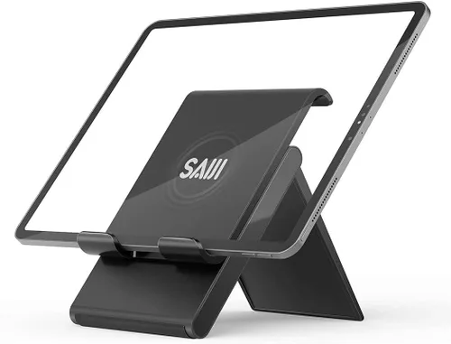 Vista 2 de SAIJI Soporte ajustable para tableta, portátil, plegable, para escritorio, compatible con iPad, iPhone, Nintendo Switch, Samsung Galaxy y Kindle