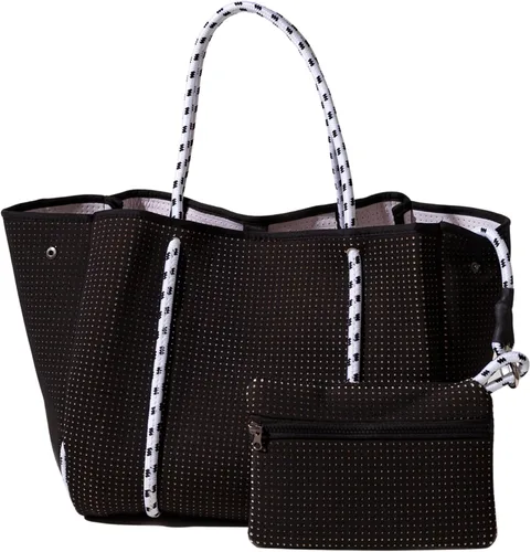 Vista 23 de POPUPS Bolso grande de neopreno para mujer - Bolso de mano de diseñador para todos los días, para el trabajo, la playa y viajes con bolsillos