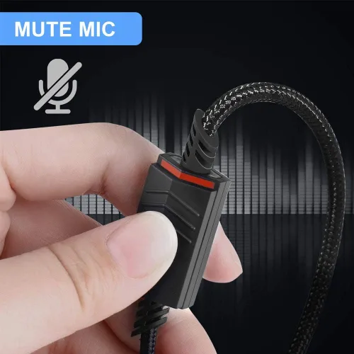 Vista 2 de Cable de audio de repuesto de 6.6 ft compatible con auriculares Astro A40 A40TR, cable de silencio en línea y sin cable de control de volumen