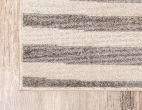 Vista 8 de Unique Loom Williamsburg Collection - Alfombra informal de transición gruesa con rayas alternas (8 pies x 10 pies, rectangular, gris/beige)