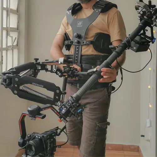 Vista 2 de DF DIGITALFOTO Thanos Pro X Gimbal Steadycam Axis Soporte Chaleco Sistema Giratorio Trinity Glide Gear para RS5/Crane 3S RS 2/RSC 2/RS3 PRO/RS4/RS 4