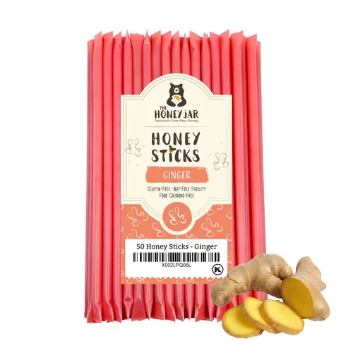 Vista 18 de The Honey Jar Palitos de miel con sabor a mora, pajitas de miel pura para el té, café o un placer saludable, una cucharadita de miel saborizada por