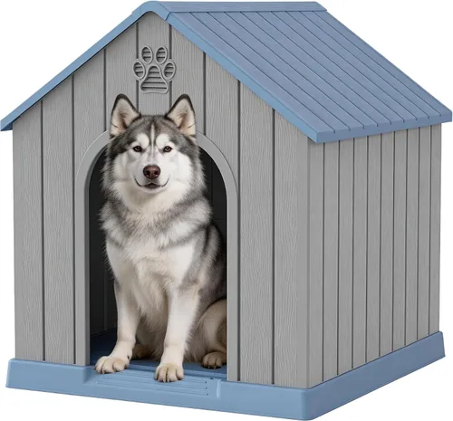 Vista 11 de Fancyango Casa para perros al aire libre e interior, impermeable, ventilada, fácil de limpiar, suelo elevado para perros pequeños y grandes, fácil