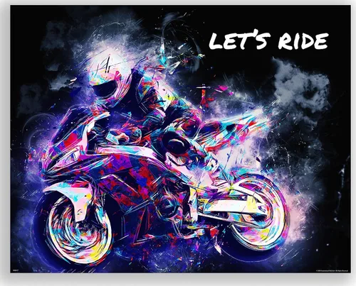 Vista 9 de Inspirational Wall Art Co. - Abstracto CBR - Sportbike Honda Motocicleta Retro Shop Garage Biker Regalo Motivación Citas Pósters - Impresión