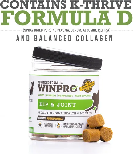 Vista 6 de WINPRO Suplemento para cadera y articulaciones para perros - Masticables suaves potenciados por plasma para la salud de las articulaciones