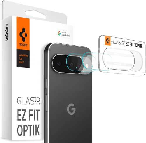 Vista 9 de Spigen Protector de pantalla y lente de cámara [Glas.tR EZ Fit Optik] diseñado para Pixel 10 Pro XL [compatible con carcasas] - 2 unidades GlasTR